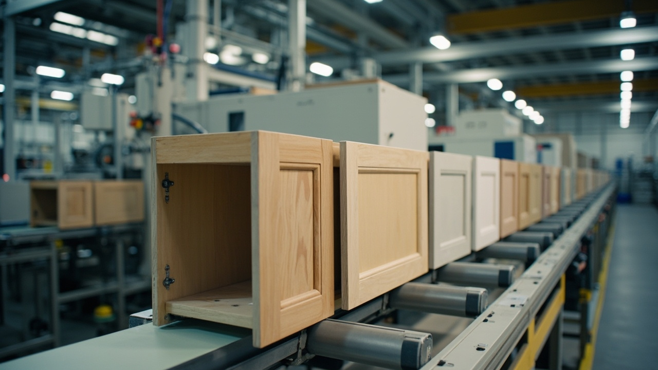 Kitchen cabinet factory production line