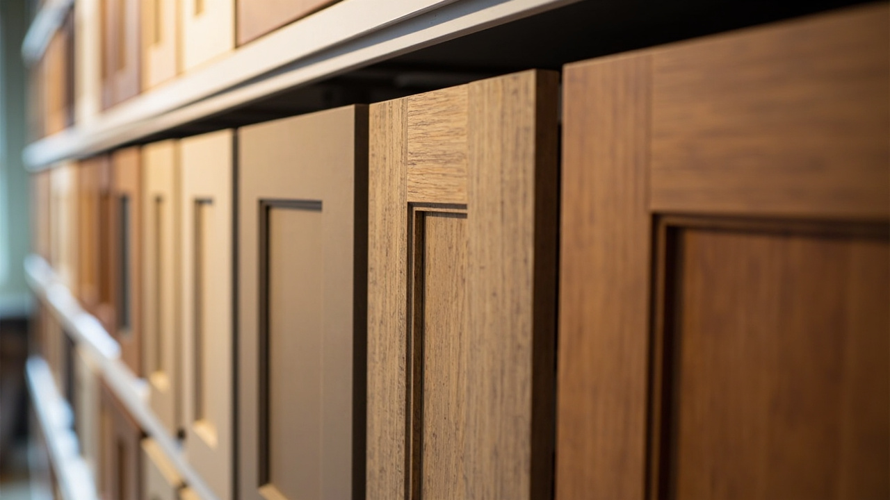 Kitchen cabinet door finish samples