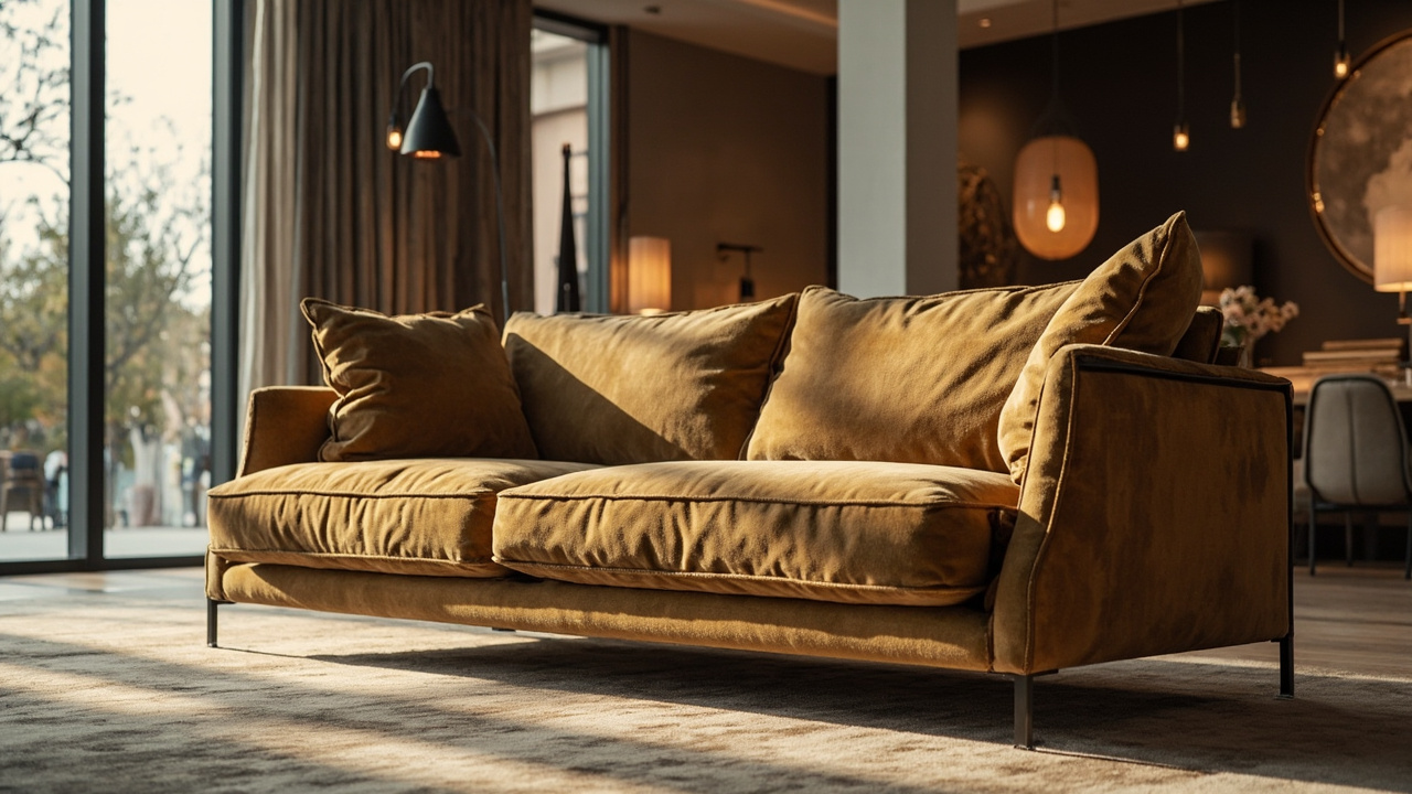 Canapé de luxe moderne en showroom