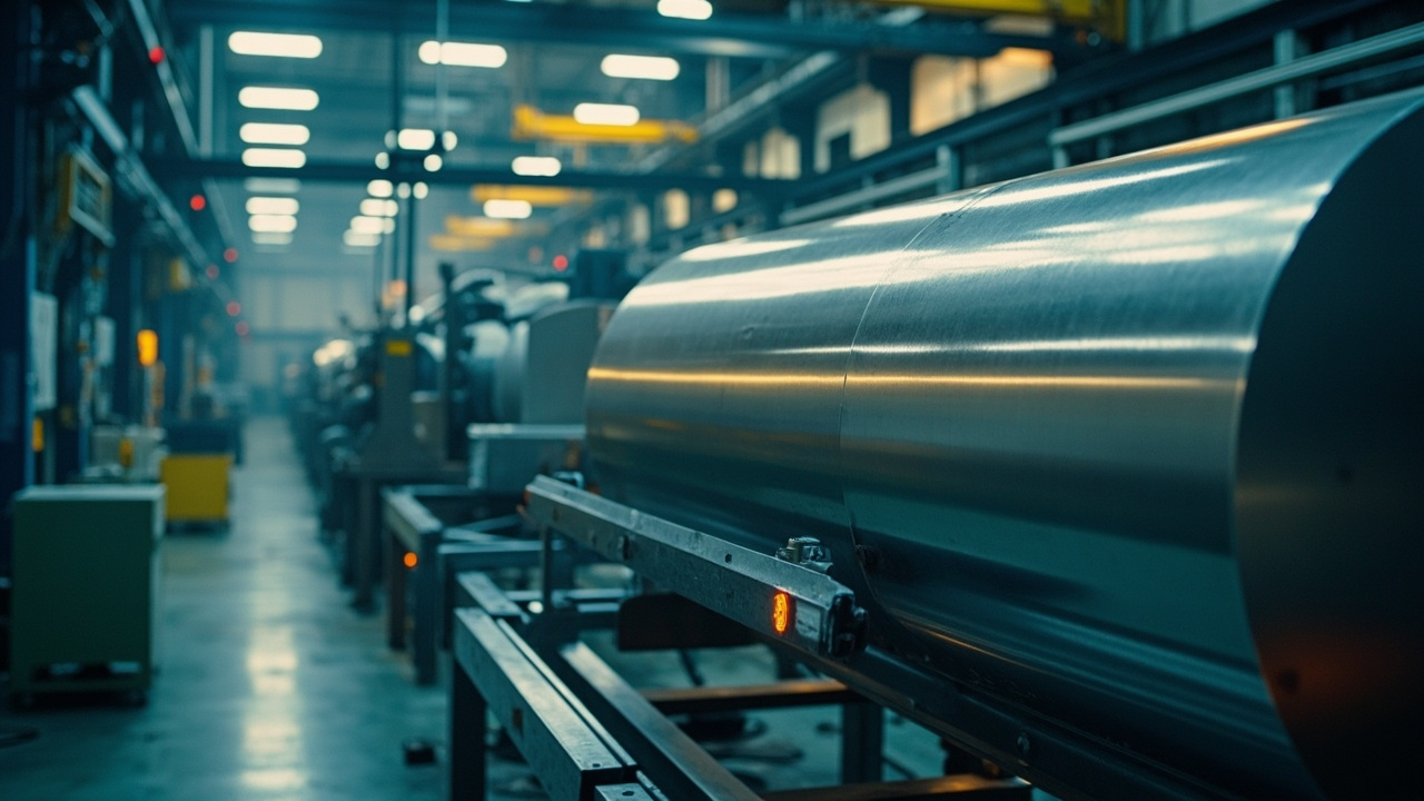 Perfiles de aluminio para ventanas apilados en almacén de fábrica de extrusión china