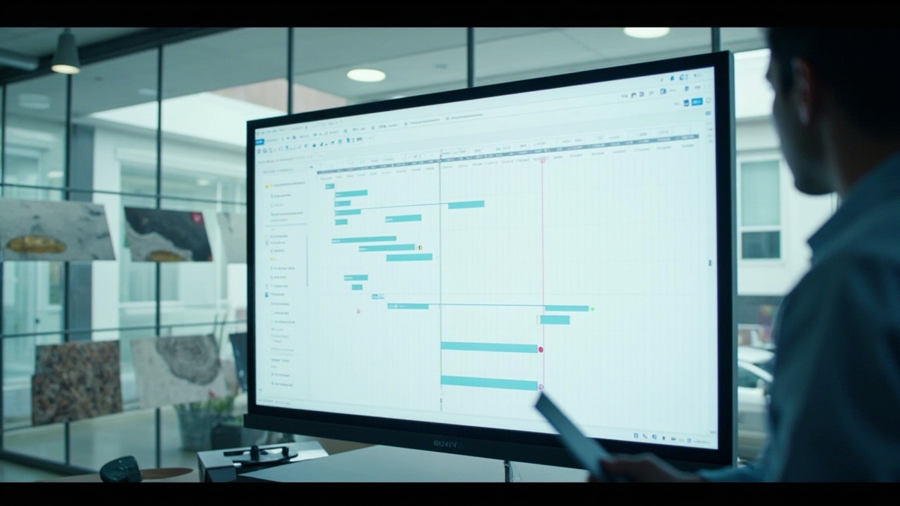 โครงการ Timeline Planning for Building Material Imports: Gantt and Milestone Method