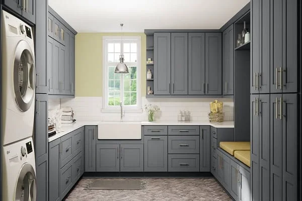 Dark Grey Shaker Kitchen Cabinets