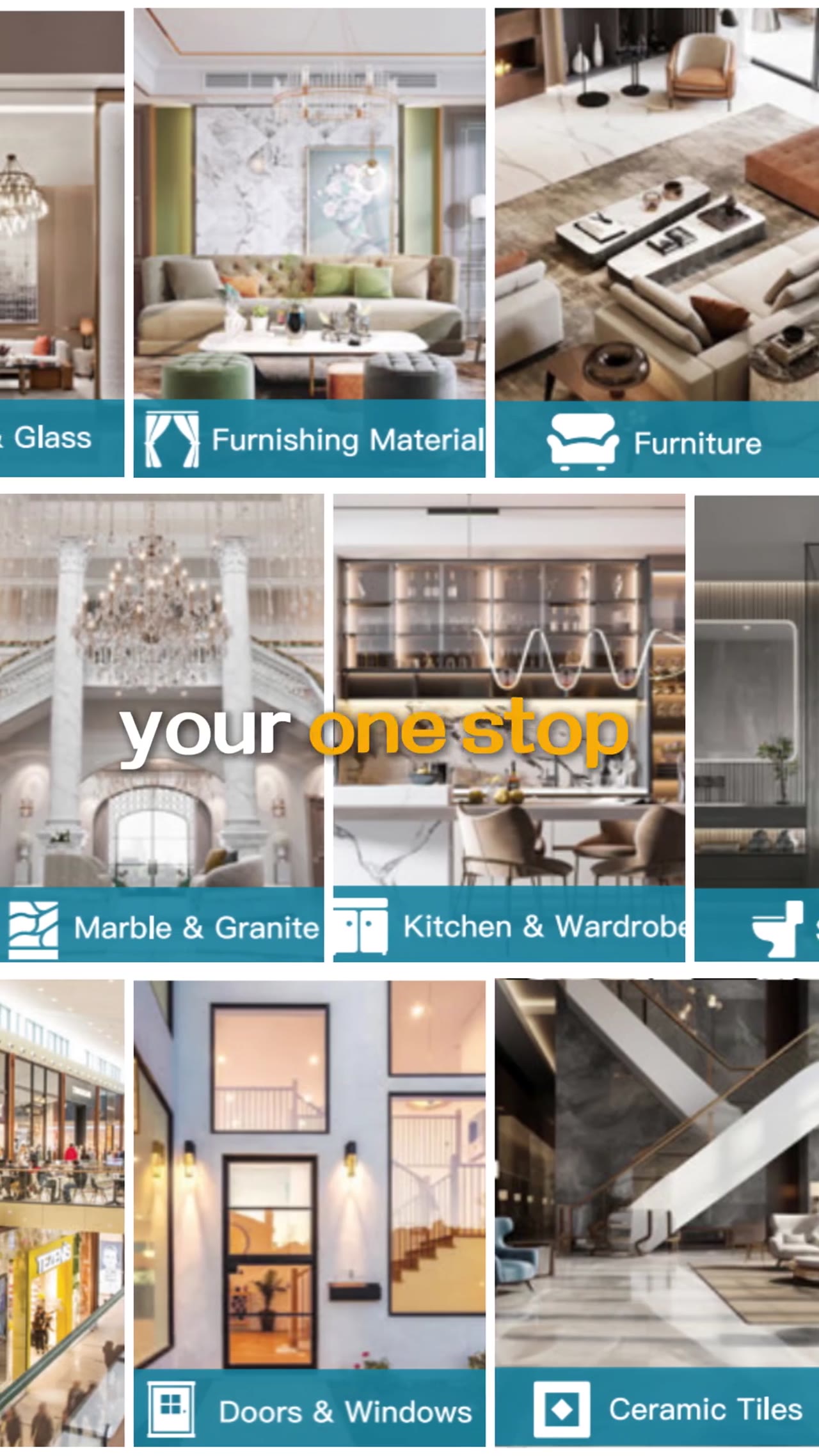 Woman presents modern interior design in showroom